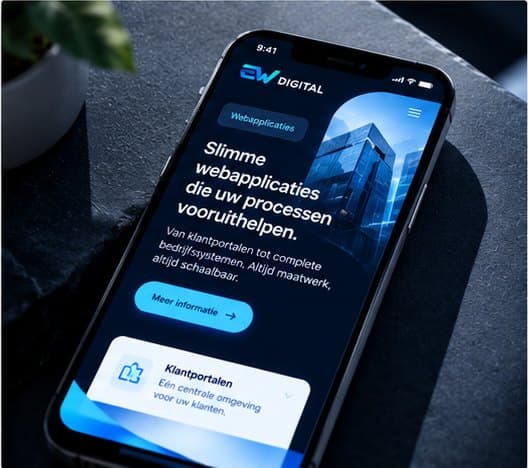 Mobiele EW Digital-interface op een smartphone